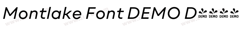 Montlake Font DEMO D字体转换
